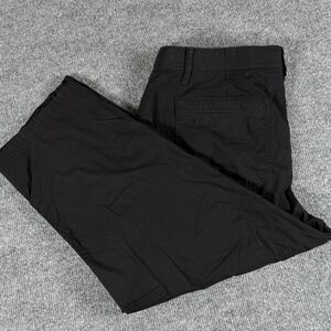 Chicos Pants Womens 2P Black Cargo Stretch Cropped Mid Rise Utility Travel
